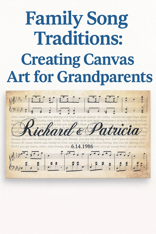 Family Song Traditions: Creating Canvas Art for Grandparents