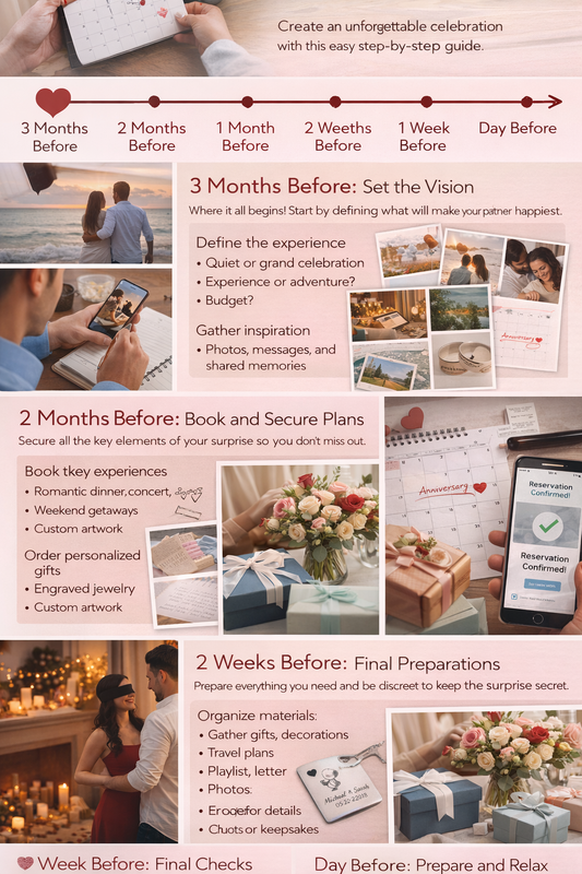 The Ultimate Timeline for Planning the Perfect Anniversary Surprise