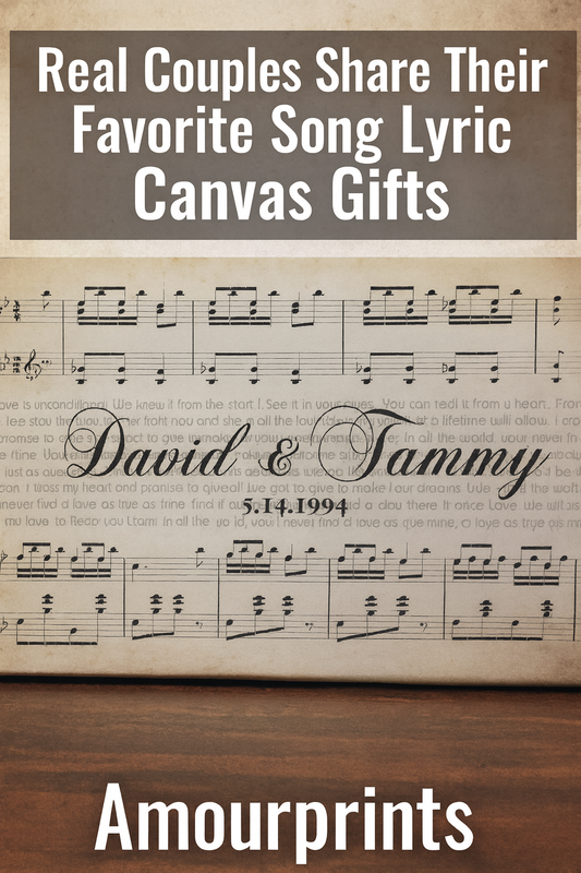 Real Couples Share Their Favorite Song Lyric Canvas Gifts
