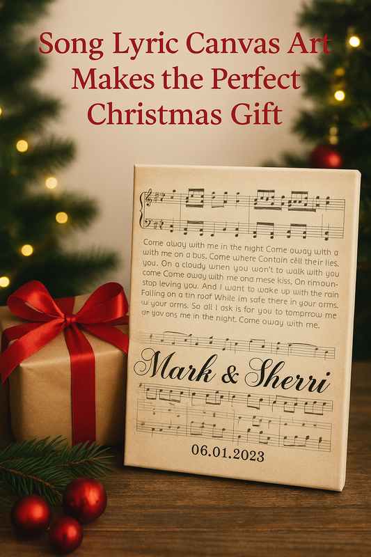 Why Song Lyric Canvas Art Makes the Perfect Christmas Gift