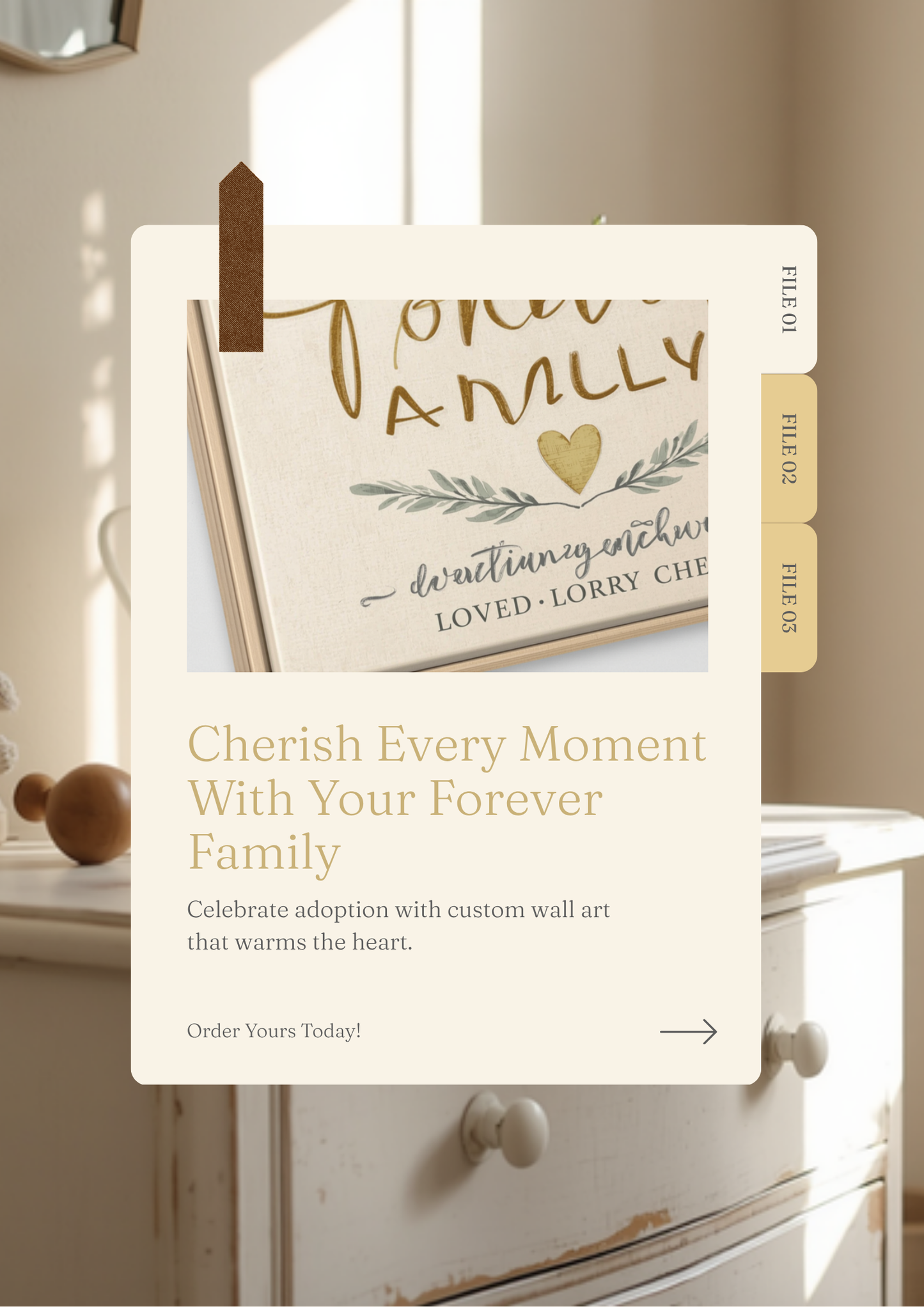 Forever Family Adoption Canvas — Personalized Adoption Day Wall Art by AmourPrint