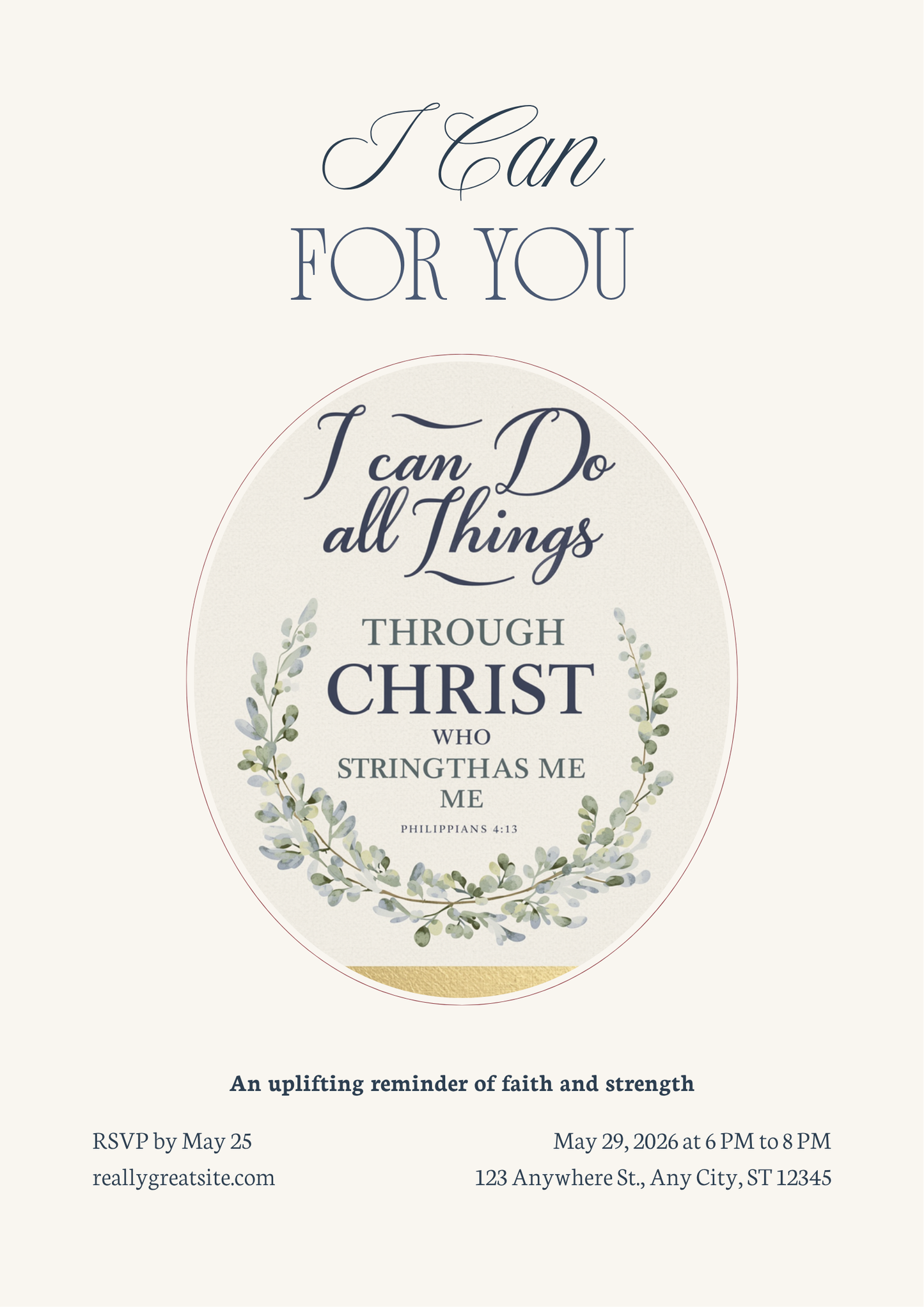 I Can Do All Things Philippians 4:13 Christian canvas wall art