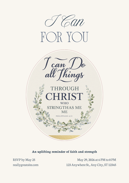 Phil 4:13 I Can Do All Things Christian canvas