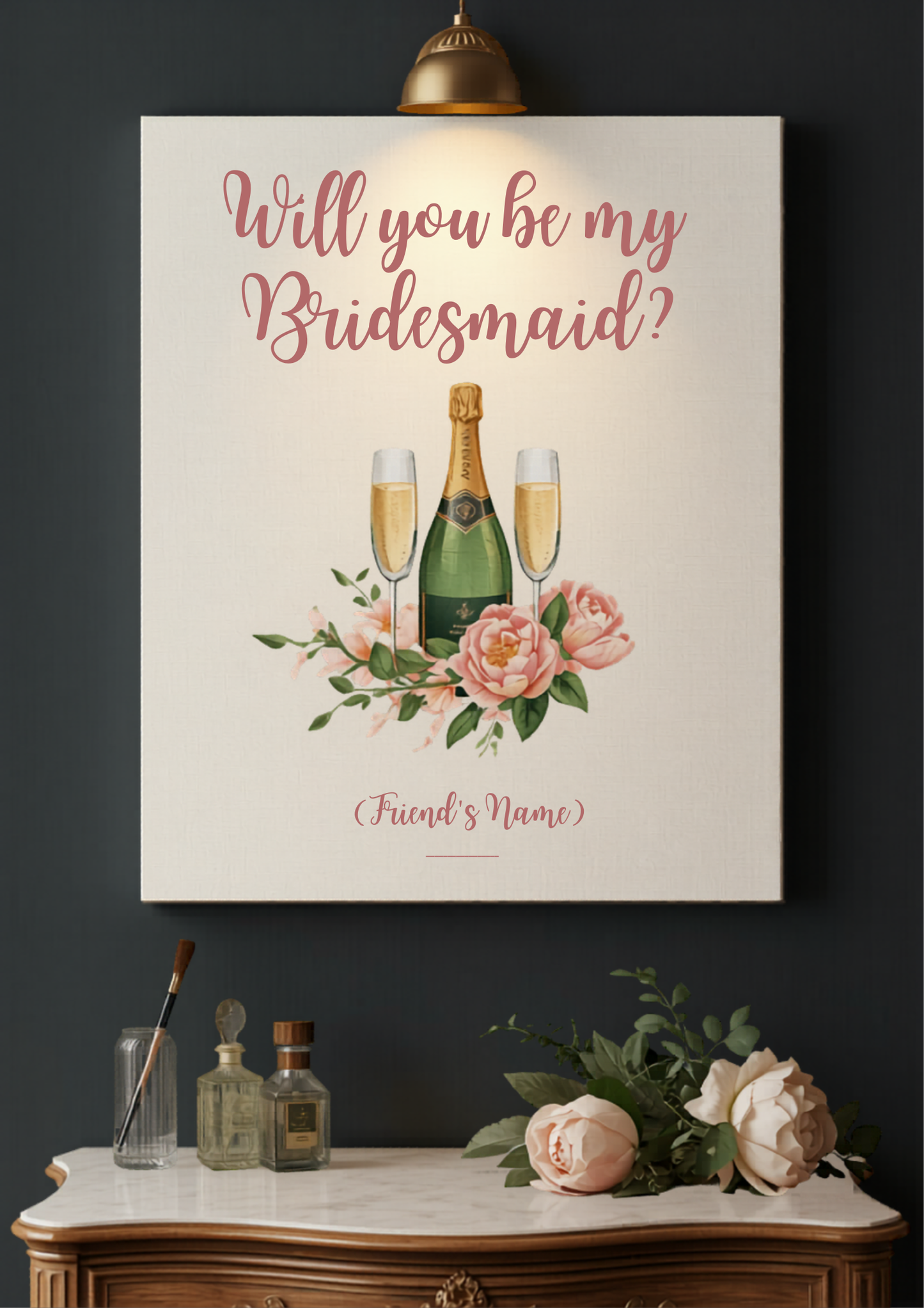 Will you be my bridesmaid proposal canvas