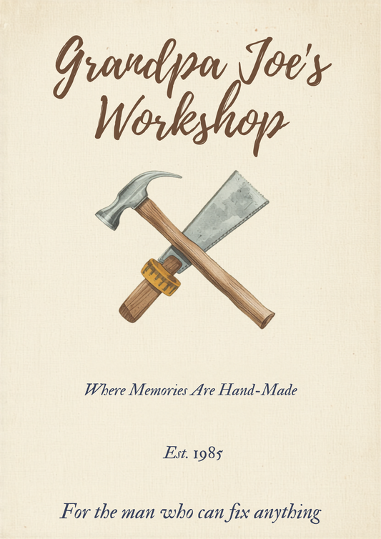 Custom Grandpa's Workshop Father's Day canvas