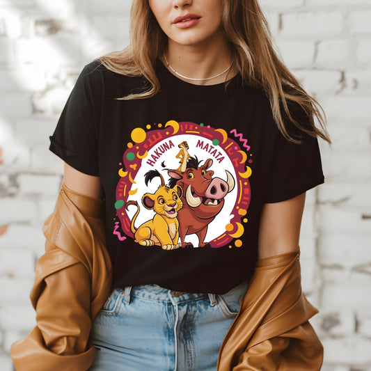 Disney Animal Kingdom Shirt | Cute Trio Cartoon Tee |  Cute Lion King Shirt | Disney Simba Shirt | Cute Disney Shirt | Floral Disney Tee