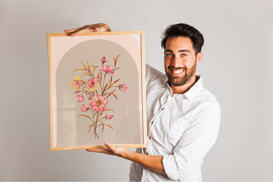 Wildflower Prints, Minimalist Boho Floral Art for Home, Modern Botanical Wall Decor