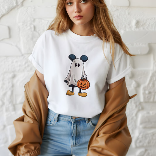 Mickey Ghost Halloween Shirt | Cute Disney-Inspired Trick or Treat Tee | Haunted Mouse Halloween Shirt – Disney Park Inspired Ghost Tee