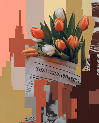 Retro Newspaper Art, New York Times Poster, Trendy Apartment Wall Decor, City Girl Magazine Print