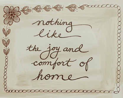 Feels Good to Be Home Poster, Hand-Drawn Daily Affirmation, Bedroom Dorm Wall Art Neutral Decor