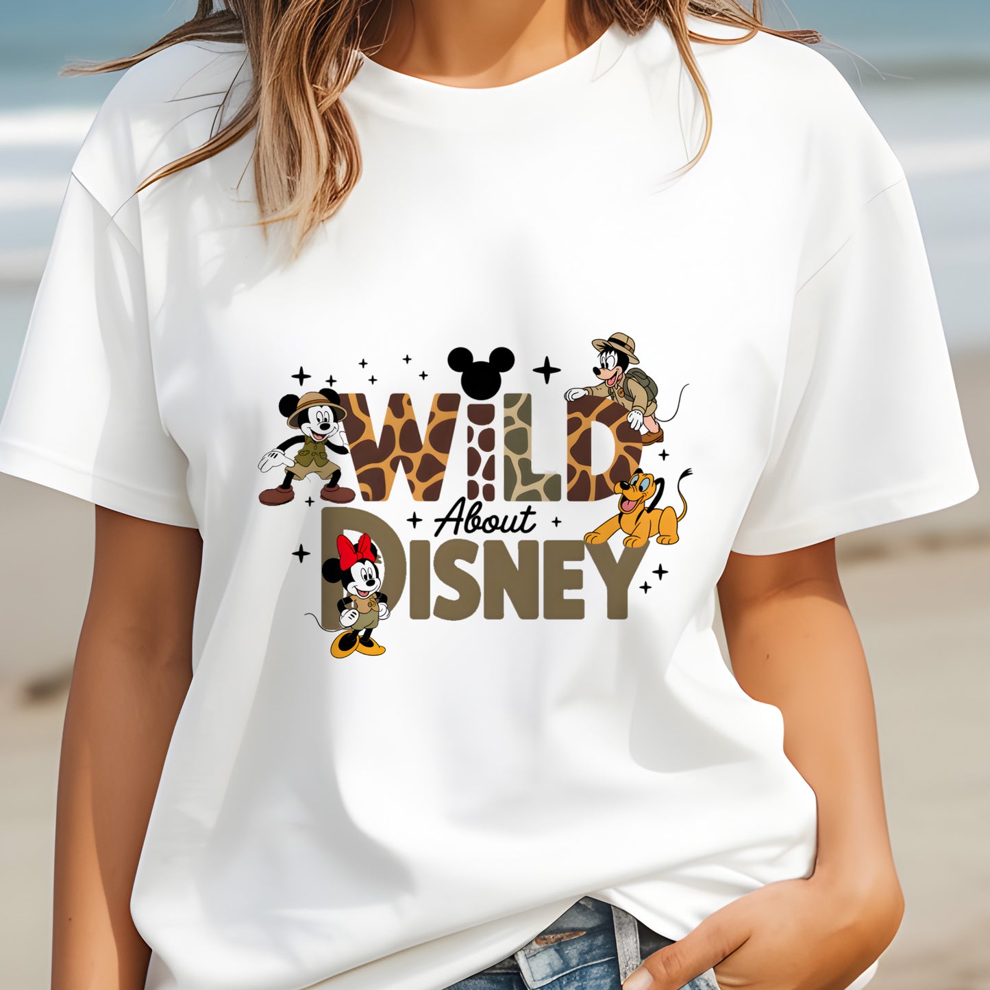 Wild About Disney Shirt – Safari Animal Kingdom Mickey & Friends Tee | Disney Jungle Safari Shirt – Mickey, Minnie, Goofy & Pluto Adventure Tee