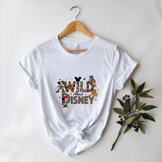 Wild About Disney Shirt – Safari Animal Kingdom Mickey & Friends Tee | Disney Jungle Safari Shirt – Mickey, Minnie, Goofy & Pluto Adventure Tee