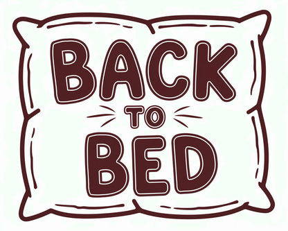 Bauhaus Bedroom Typography Poster, Trendy Back to Bed Wall Art, Minimalist Digital Room Decor
