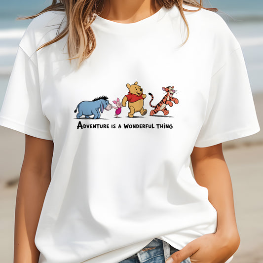 Adventure Is a Wonderful Thing Shirt – Winnie the Pooh & Friends Tee | Vintage Disney Adventure Tee – Pooh and Friends Walking Shirt