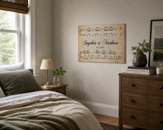 Capture Your Love Story with Personalized Song Lyrics - Unique Wedding Gift Idea - Custom Song Lyrics on Canvas - Timeless Wedding Keepsake (Copy)