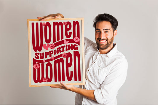 Women supporting Women Print Trio, Female Empowerment Poster Feminist Quotes International Women's Day Gift Ideas PDF Digital Print