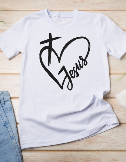 Women's T-shirt in 100% organic cotton, Jesus T-shirt, Christian T-shirt, Women's T-shirt, Baptism T-shirt
