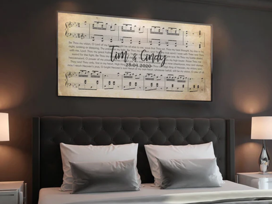 Song Lyrics on Canvas Custom Wall Art Couples - Ready to Hang