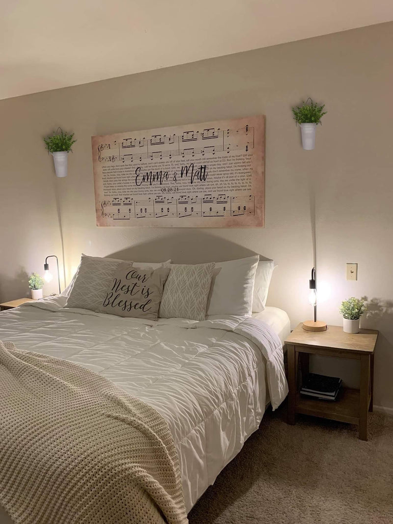 Song Lyrics on Canvas Custom Wall Art Couples - Ready to Hang