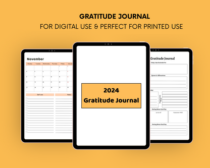 Gratitude Journal Planner - Friendly Gratitude Planner - Weekly Gratitude Layouts Planner - Gratitude Entries Planner - Instant Download