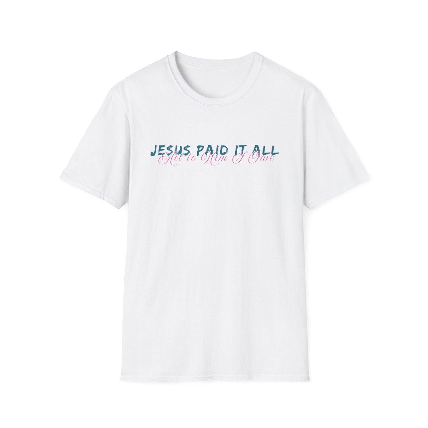 Jesus Paid It All Christian T-Shirt – Faith Shirt for Women, Religious Graphic Tee, Bible Verse Shirt, Inspirational Gift, Guest Check Jesus Paid It All Shirt