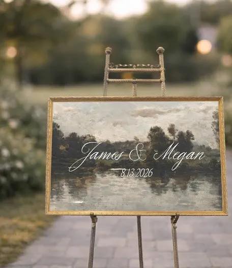 Custom Wedding Art Canvas Portrait (18x24" Canvas)
