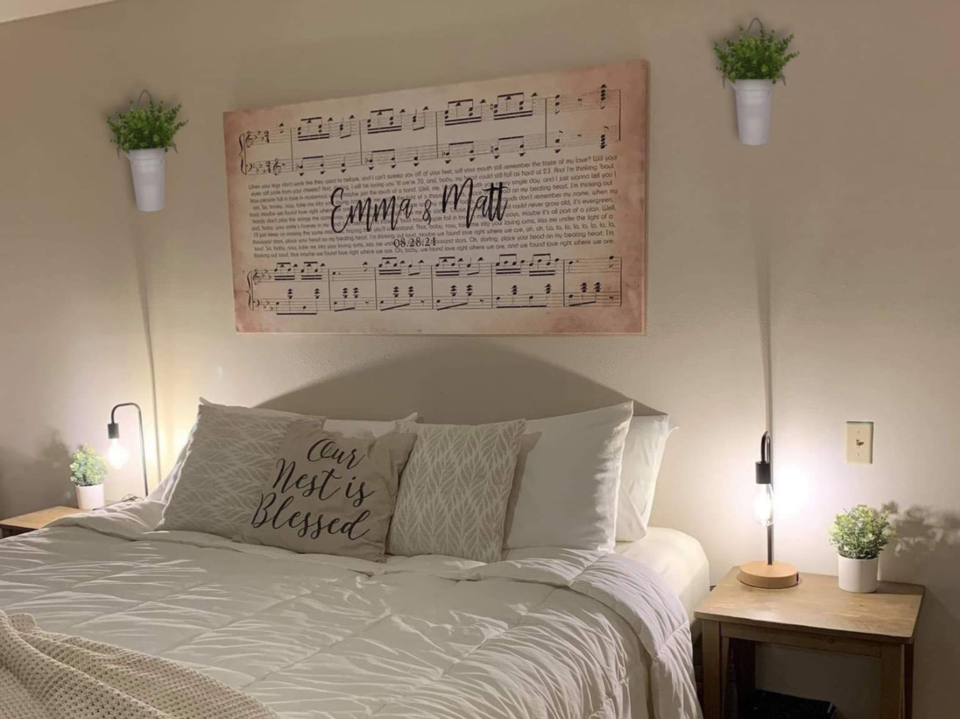 Song lyrics on canvas custom wall art couples ready to hang amourprint