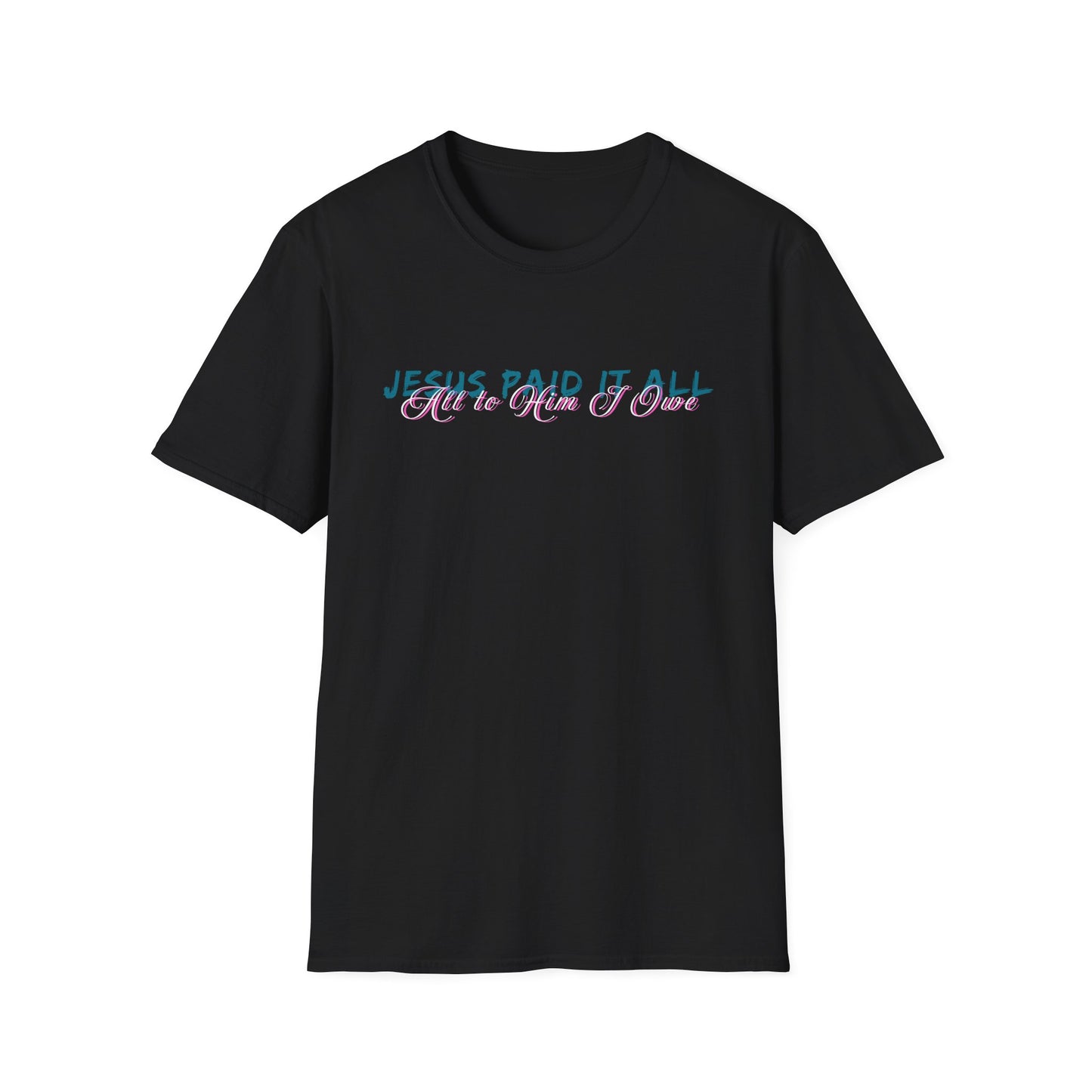 Jesus Paid It All Christian T-Shirt – Faith Shirt for Women, Religious Graphic Tee, Bible Verse Shirt, Inspirational Gift, Guest Check Jesus Paid It All Shirt