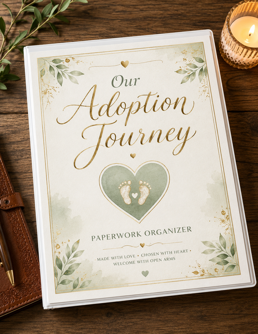 Adoption Process Planner Journey Journal Editable Binder