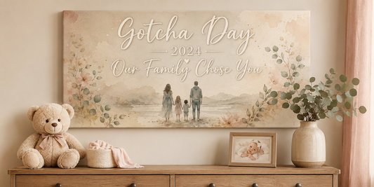 Custom Adoption Match Day Canvas Christian