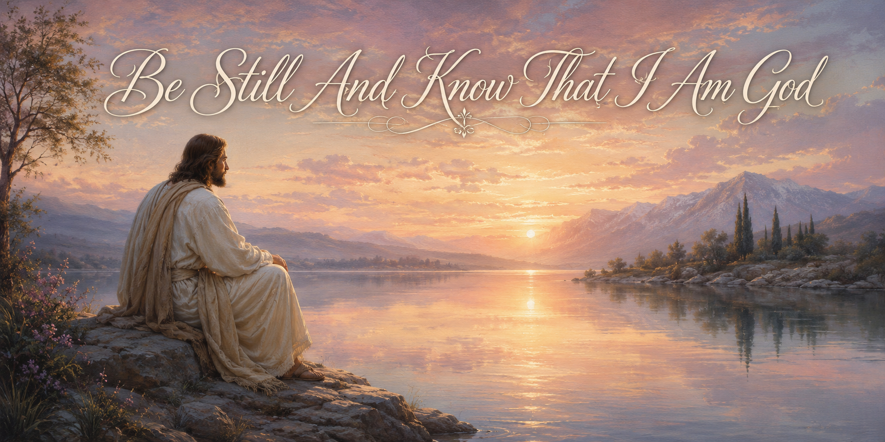 Be Still and Know Psalm 46:10 Lake Christian Canvas
