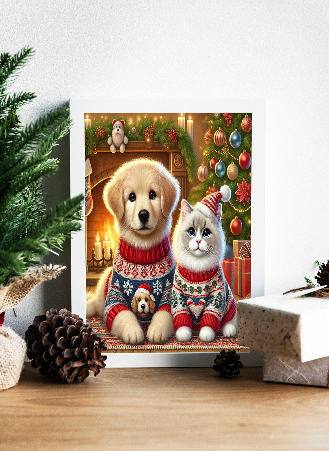 Custom Dog Mom Canvas Sign, Personalized Dog Lover Wall Art with Dog Names, Dog Mom Gift Print for Home 11x14
