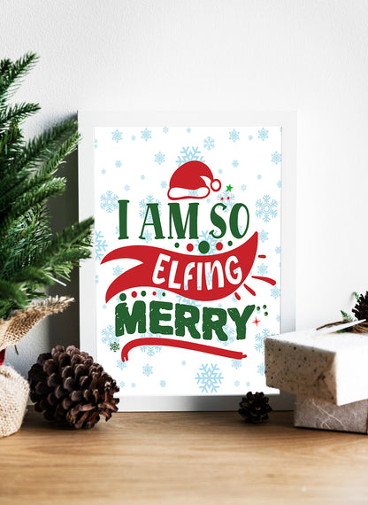 So Elfing Merry Christmas Cheer in Style Canvas - An Elf’s Guide to Being Merry Canvas - Elfing Around This Christmas Canvas