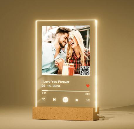 Song Plaque Birthday Gifts for Men/Women Plaque Customized Music Gift for Him/Her – Personalized Acrylic Song with Photo Gifts for Girlfriend/Boyfriend