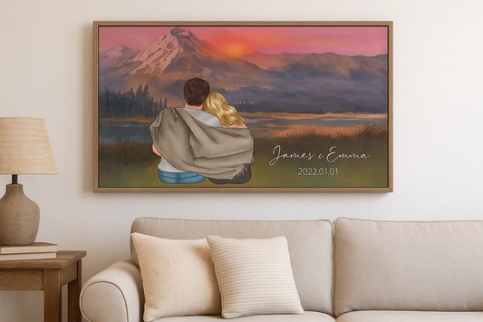 Couple Adventure Canvas Personalized Canvas Custom Name & Date Anniversary