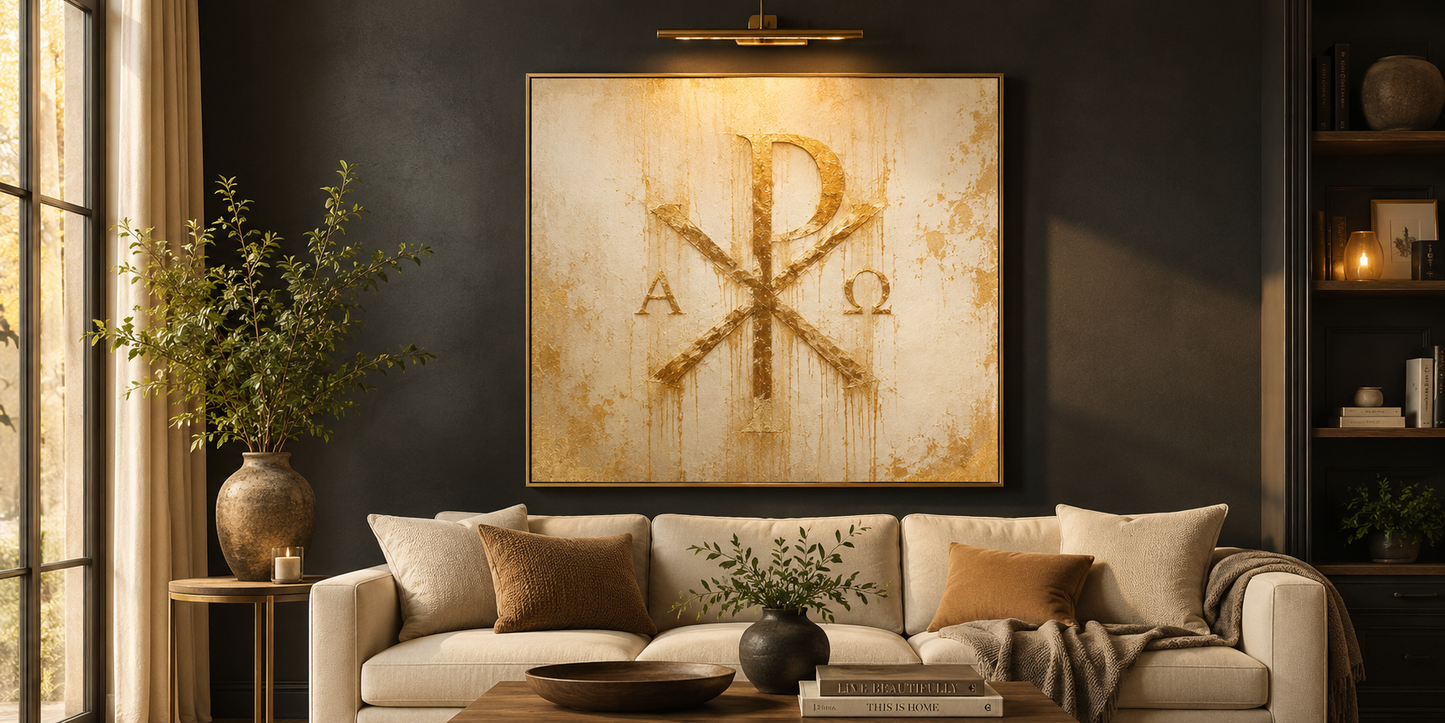 Custom Catholic Confirmation Chi Rho Christian Canvas