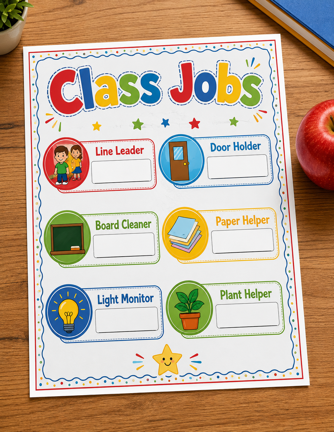 Classroom Jobs Chart Editable Student Job Rotation