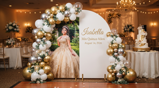 Custom Quinceanera Photo Arch Backdrop mockup