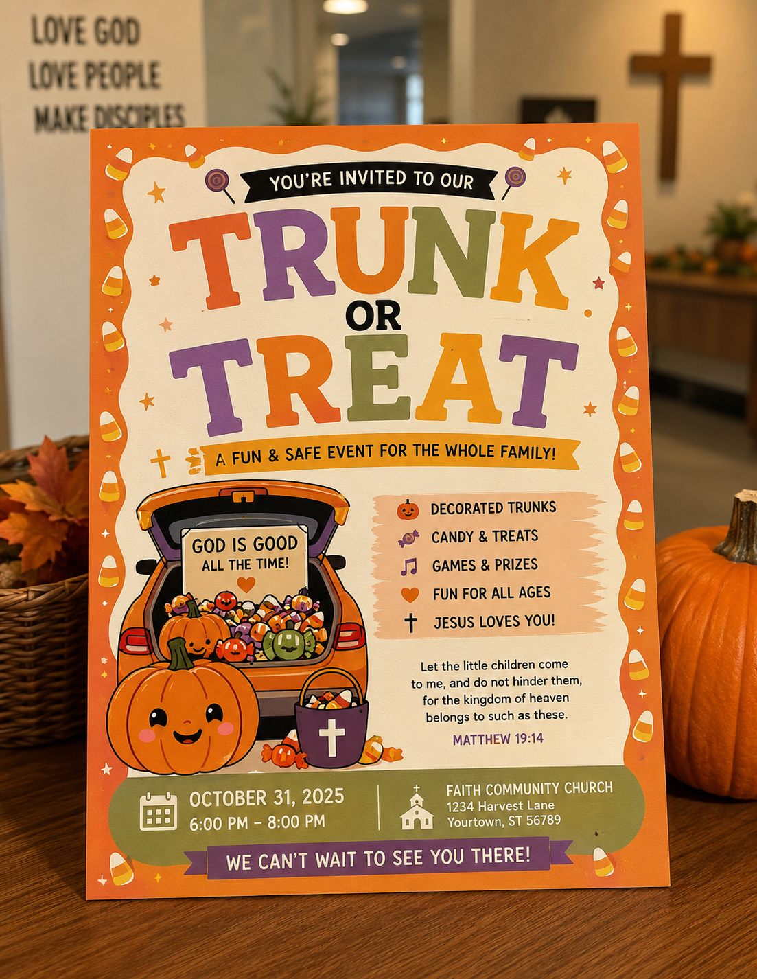Halloween Trunk or Treat Church Party Bundle Printable