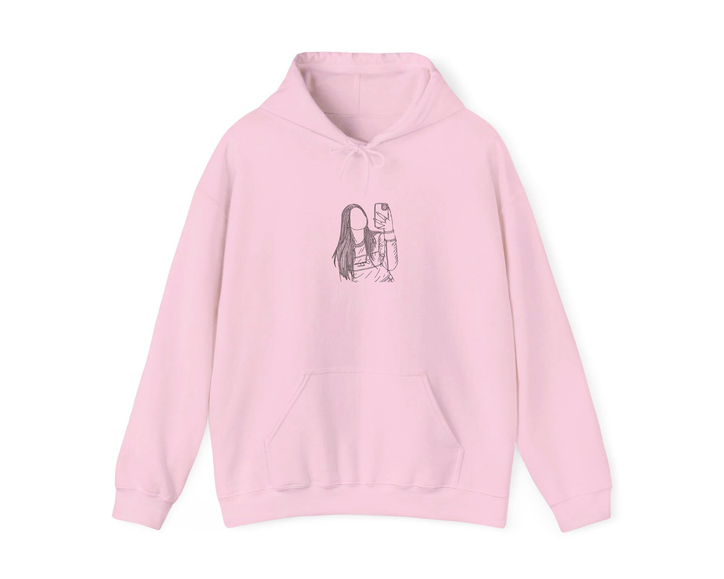 Custom Embroidered Photo Hoodie Personalized Outline Sweatshirt Custom Hoodie