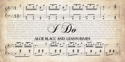 I Do by Aloe Blacc and Leann Rimes Song lyrics on Canvas