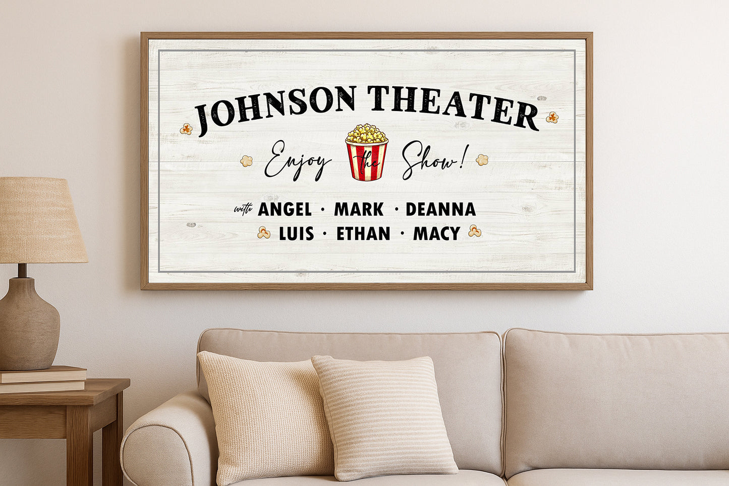 Personalized Home Theater Sign Family Name Cinema Decor  Movie Room Wall Art Home Cinema Wall Art