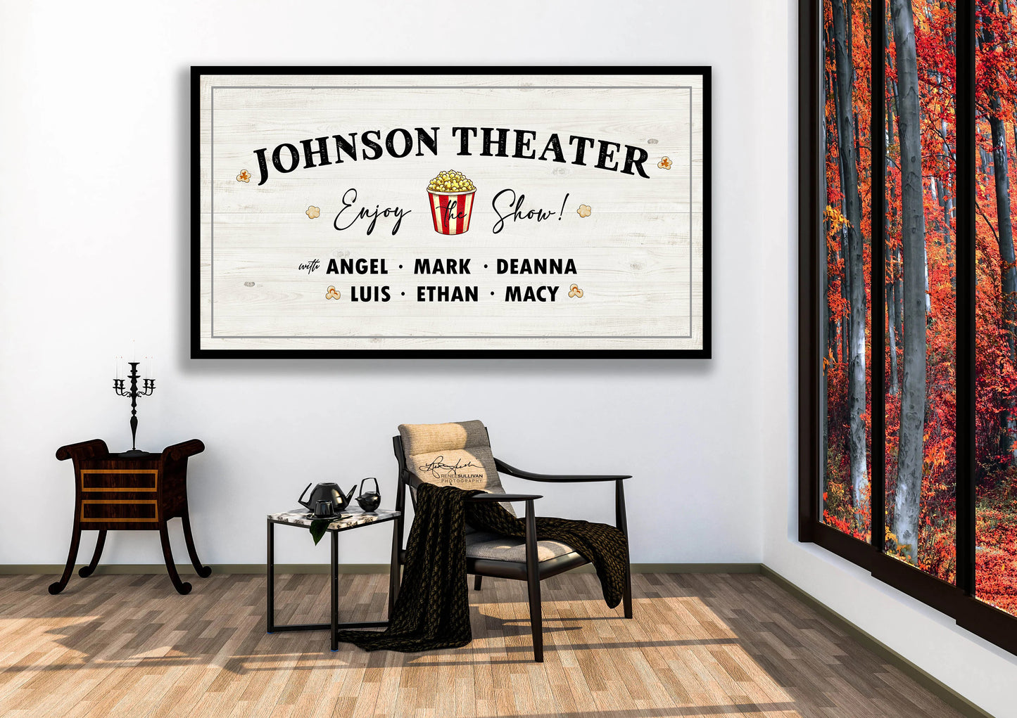 Personalized Home Theater Sign Family Name Cinema Decor  Movie Room Wall Art Home Cinema Wall Art
