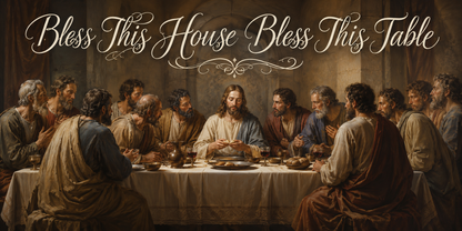 Last Supper Bless This House 12 Apostles Christian Canvas