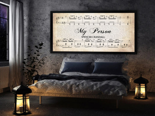 My Person by Spencer Crandall Song Lyrics on Canvas