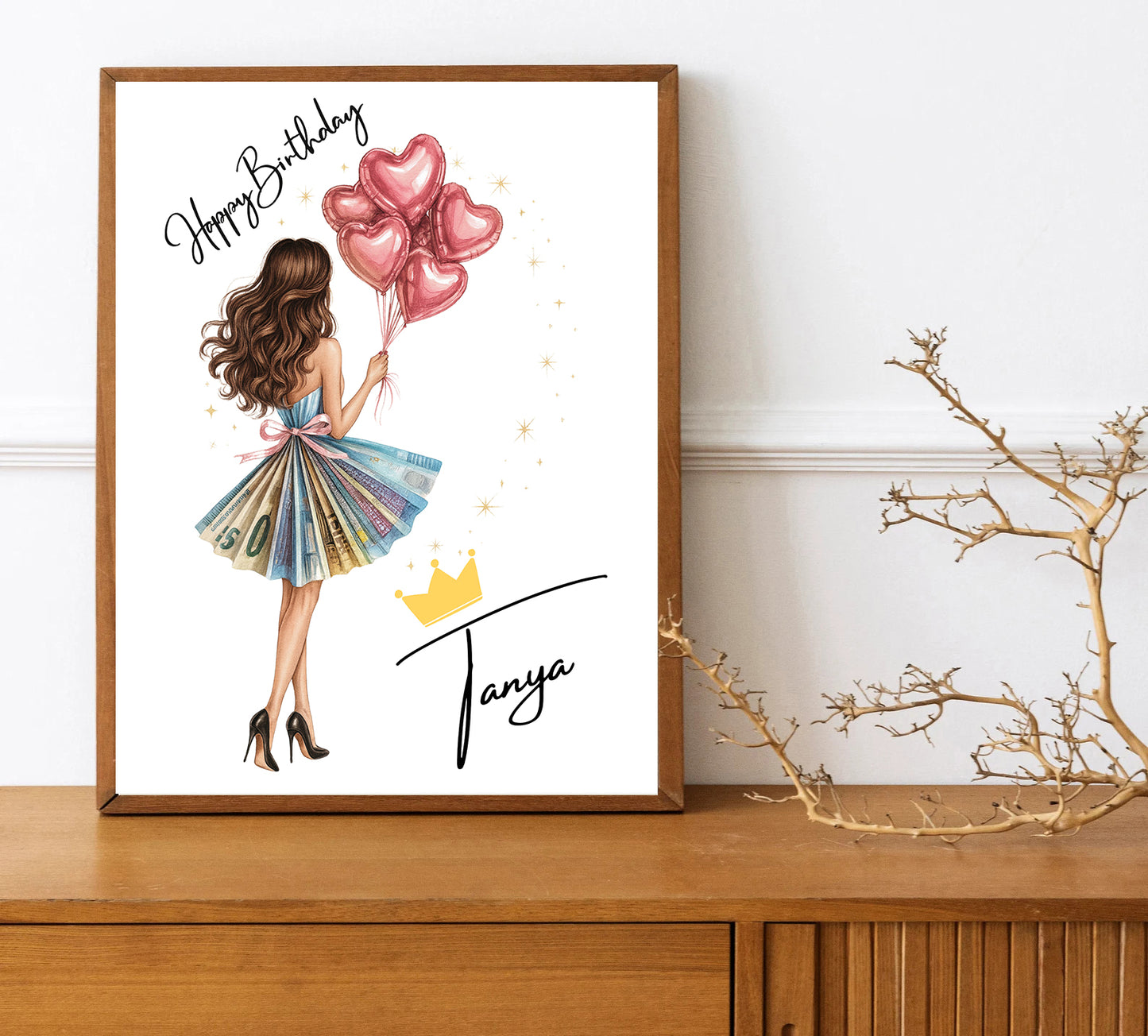 Custom Birthday Gift for Her Personalized Money Dress Happy Birthday