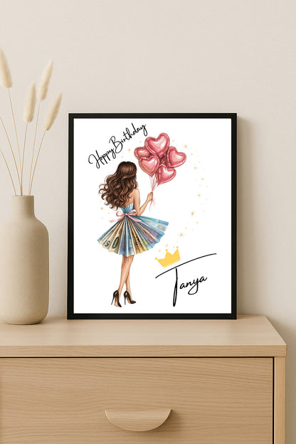 Custom Birthday Gift for Her Personalized Money Dress Happy Birthday