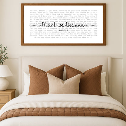 Customize Song Lyrics on Canvas Custom Wall Art Wedding Song Lyric Art