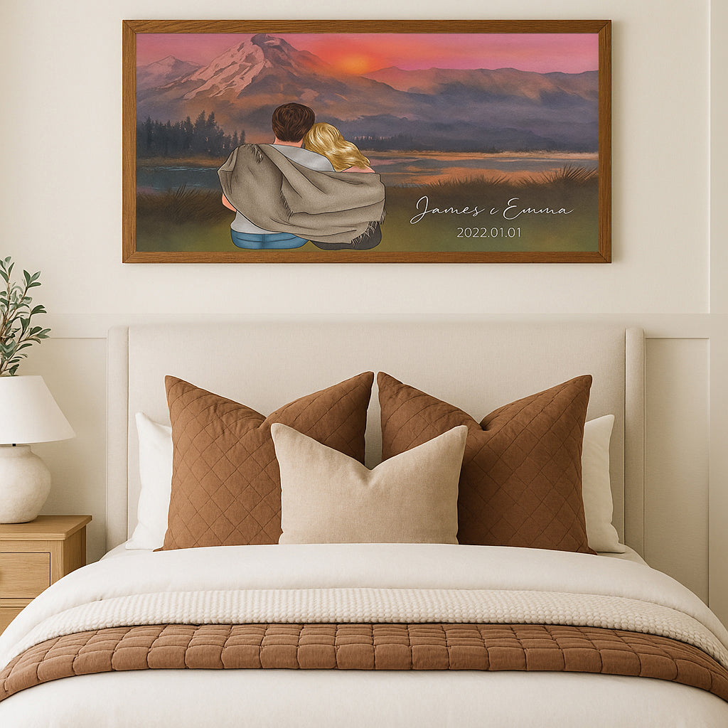 Couple Adventure Canvas Personalized Canvas Custom Name & Date Anniversary
