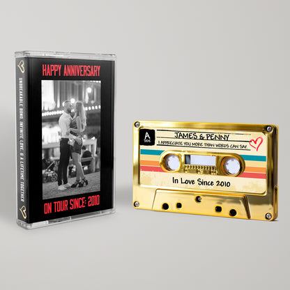 A Personalized Couple’s Playlist Mix tape - A Custom Mixtape for Two Hearts - Personalized Couple Mixtape – Custom Song Lyrics Gift for Him or Her